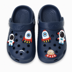 Blue Space-Themed Kids Crocs | Lightweight & Fun Design