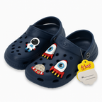 Blue Space-Themed Kids Crocs | Lightweight & Fun Design