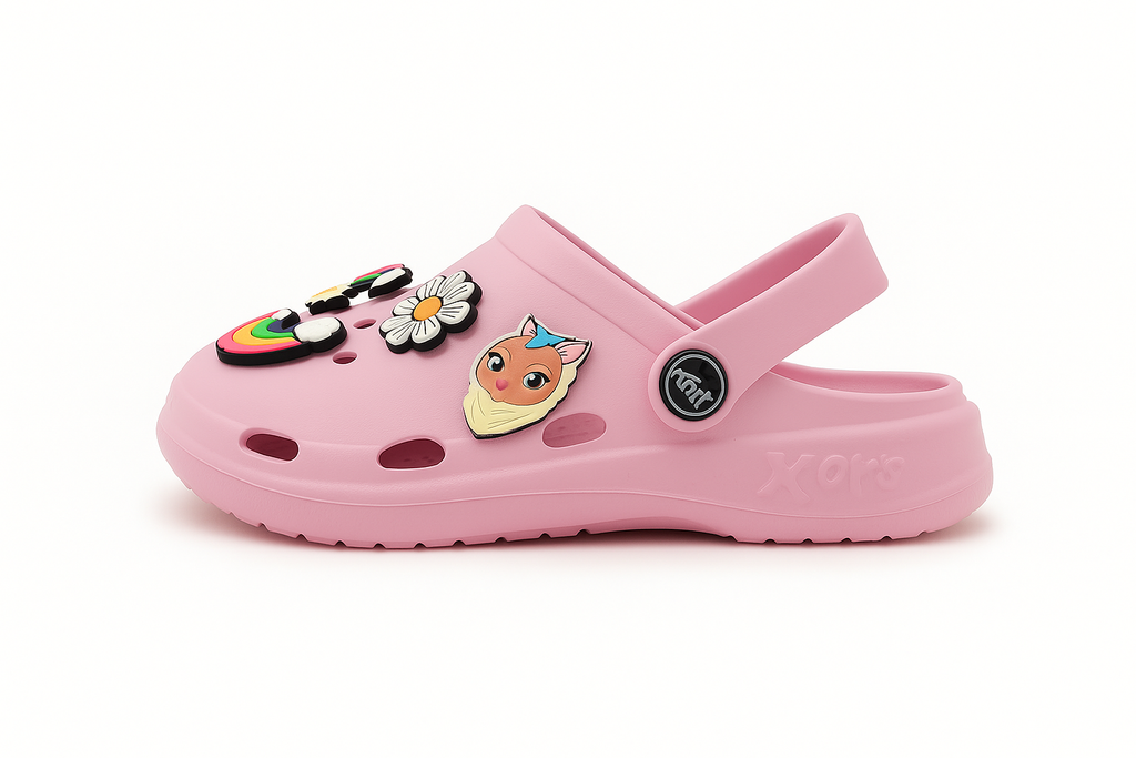 Pink Cartoon Crocs for Kids – Lightweight & Fun
