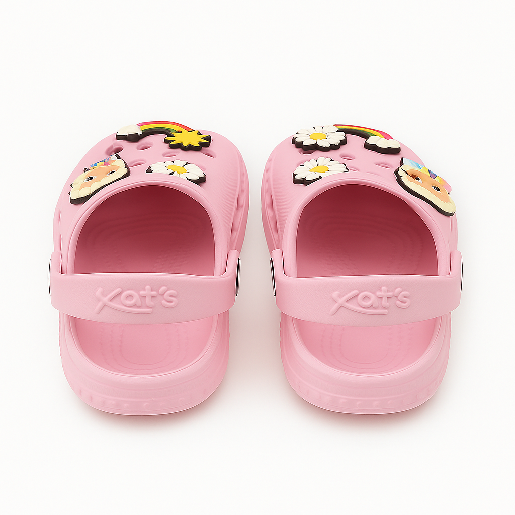 Pink Cartoon Crocs for Kids – Lightweight & Fun