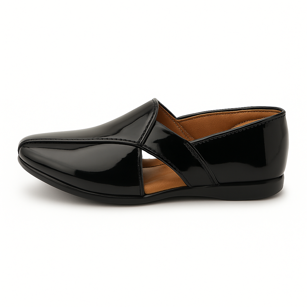 Black Formal Sandal Shoes for Boys – Traditional & Ethnic Wear