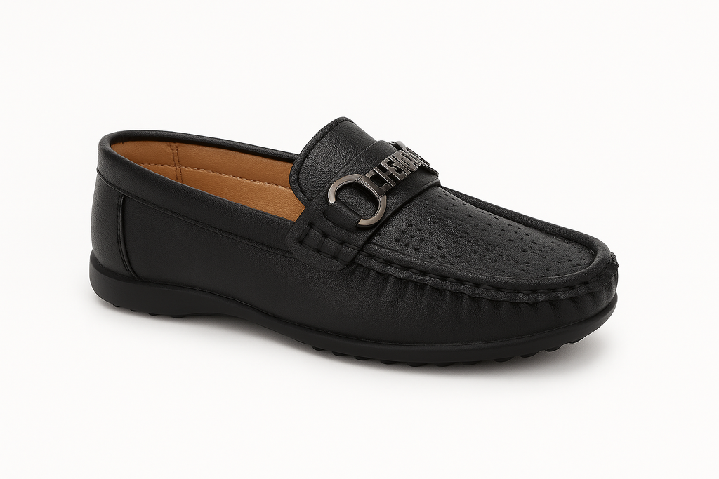 Classic Black Loafers for Boys – Smart Casual & Party Wear