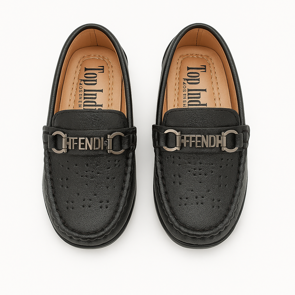 Classic Black Loafers for Boys – Smart Casual & Party Wear
