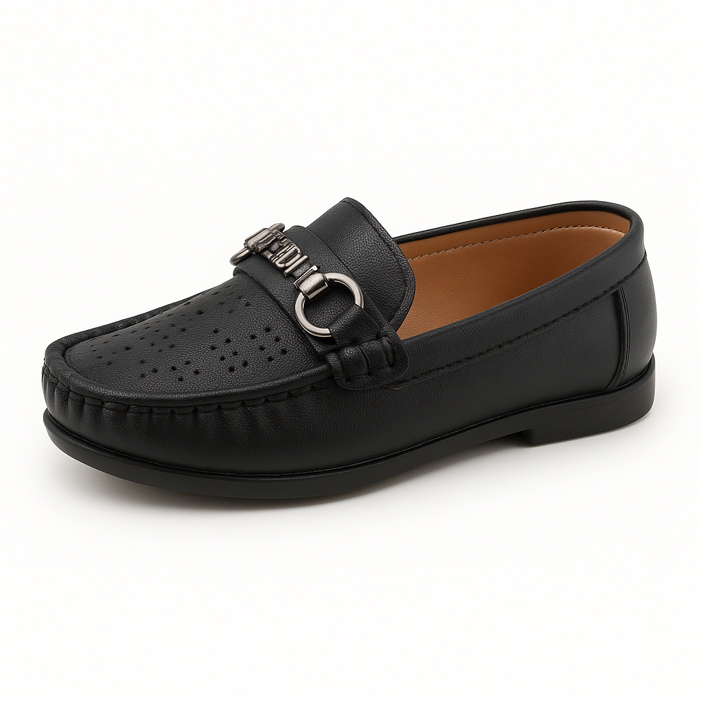 Classic Black Loafers for Boys – Smart Casual & Party Wear