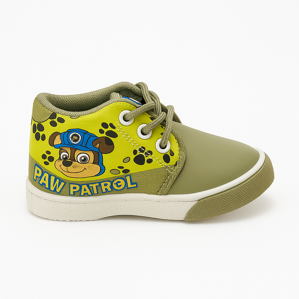 Olive Green Cartoon Print Shoes for Kids | Lightweight & Fun