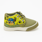 Olive Green Cartoon Print Shoes for Kids | Lightweight & Fun
