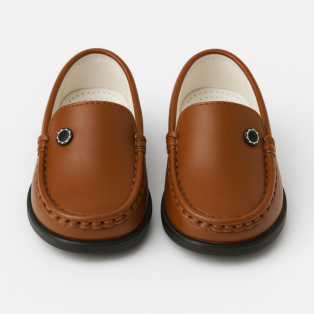 Light Brown Casual Loafers for Kids | Stylish & Comfortable Slip-Ons