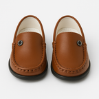 Light Brown Casual Loafers for Kids | Stylish & Comfortable Slip-Ons