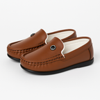 Light Brown Casual Loafers for Kids | Stylish & Comfortable Slip-Ons