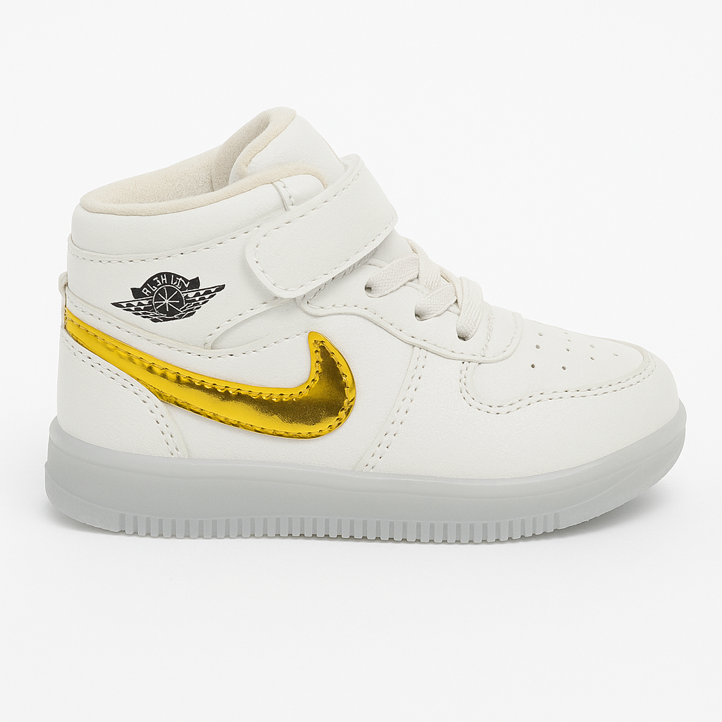 White Hi-top Sneakers for Kids | Stylish & Supportive Baby Shoes