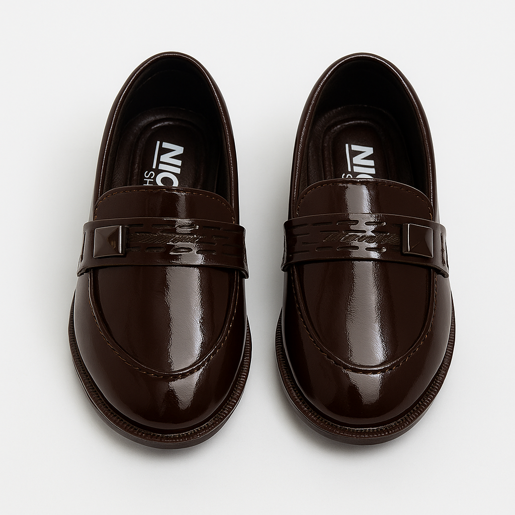 Brown Formal Slip-On Shoes for Boys – Classic & Comfortable