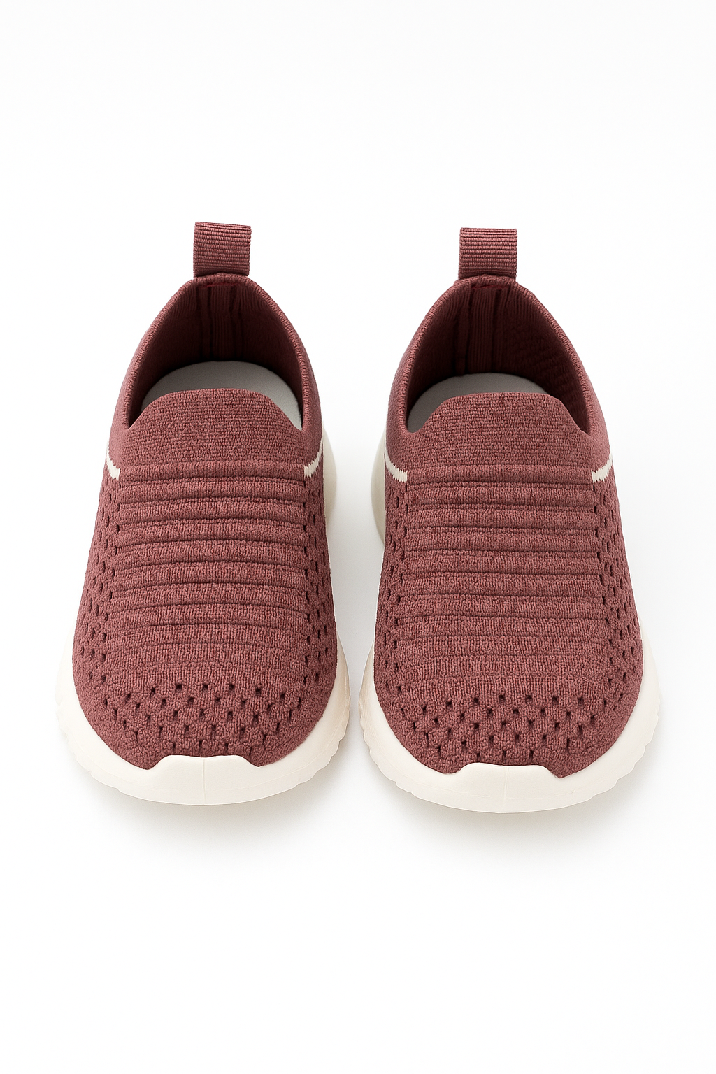 Breathable Maroon Walking Shoes for Kids – Lightweight & Comfy