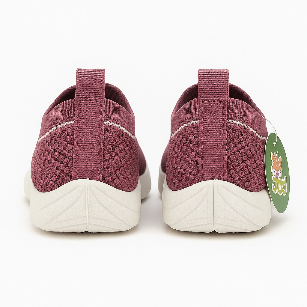Breathable Maroon Walking Shoes for Kids – Lightweight & Comfy