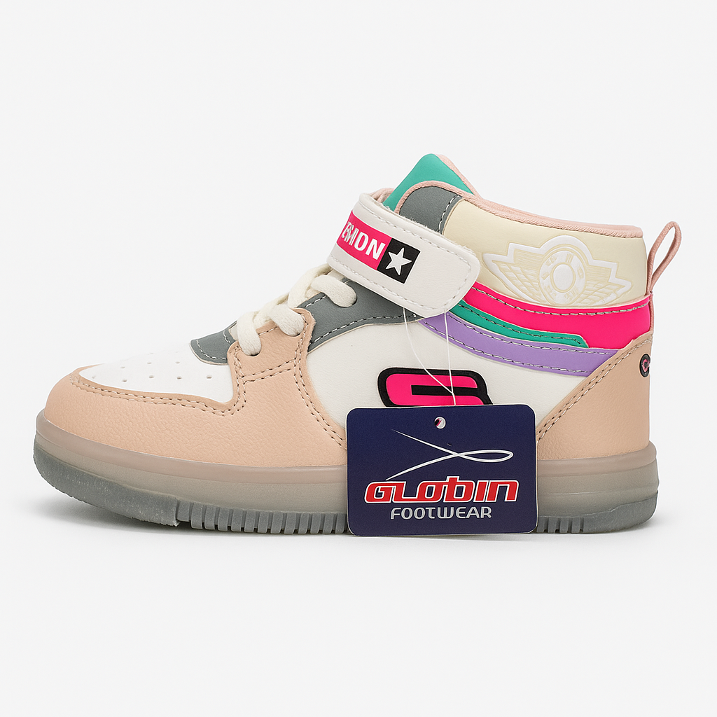 Trendy Multicolor Sneakers for Girls | Lightweight & Stylish Kids Footwear