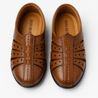 Classic Brown Leather Sandals for Boys – Formal & Festive Wear