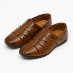 Classic Brown Leather Sandals for Boys – Formal & Festive Wear