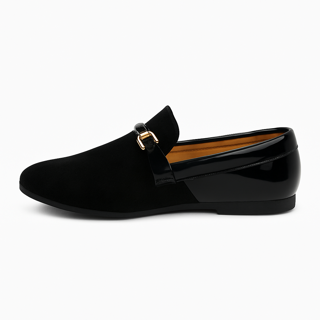 Elegant Black Velvet Loafers for Boys – Party & Formal Wear