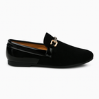 Elegant Black Velvet Loafers for Boys – Party & Formal Wear