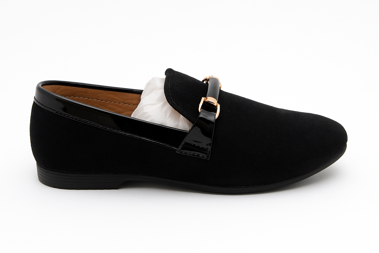Elegant Black Velvet Loafers for Boys – Party & Formal Wear