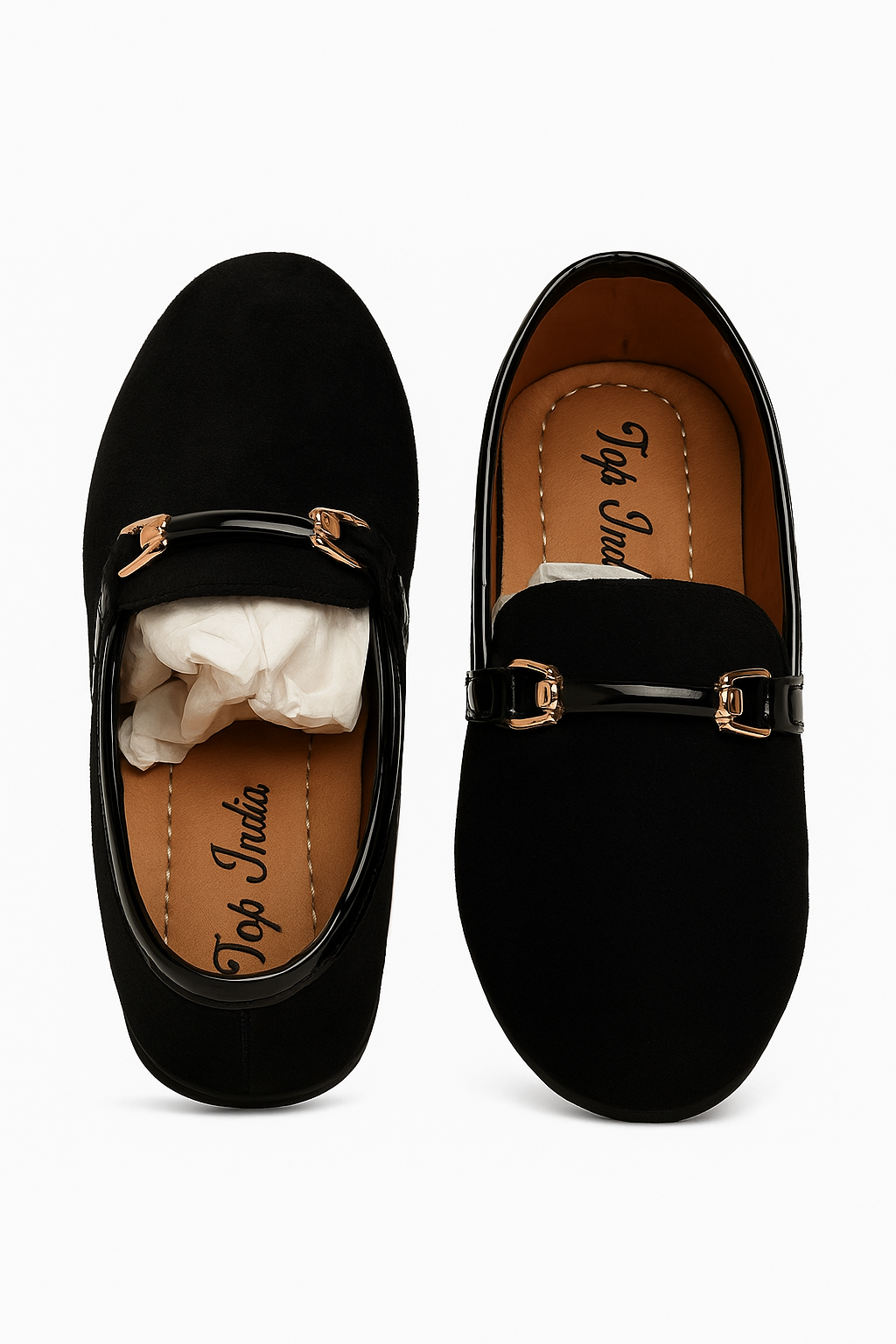 Elegant Black Velvet Loafers for Boys – Party & Formal Wear