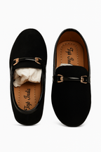 Elegant Black Velvet Loafers for Boys – Party & Formal Wear